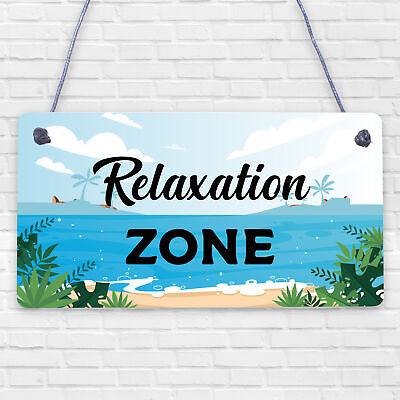 Relaxation Zone Hot Tub Man Cave Bathroom Garden Plaque Hanging Shed Sign