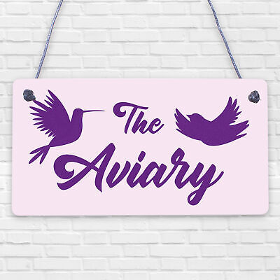 The Aviary Bird Aviary Sign Bird Accessories For Cage Garden Plaque Gift For Nan