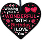 18th Birthday Wood Heart Card For Daughter Best Friend Sister Gift 18 Decoration