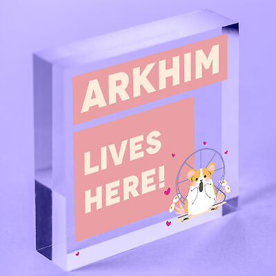 Personalised Hamster Cage Sign Novelty Pet Gifts Animal Lover Gifts Accessories