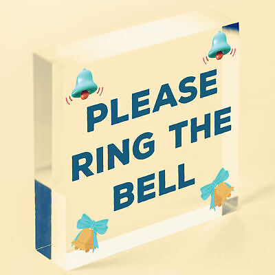 PLEASE RING THE BELL House Door Hanging Plaque Garden Home Decor Sign Notice