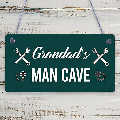 Grandads Man Cave Plaque Grandad Gifts For Christmas Gifts From Grandchildren