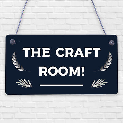 Handmade The Craft Room Home Decor Shabby Chic Hanging Door Wall Shed Plaque