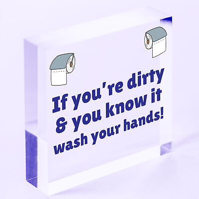 Nautical Wash Your Hands Quirky Bathroom Signs Funny Toilet Door Loo Wall Plaque