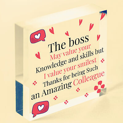 Colleague Leaving Job Gift Plaque Work Friend Retirement Thank You Gifts