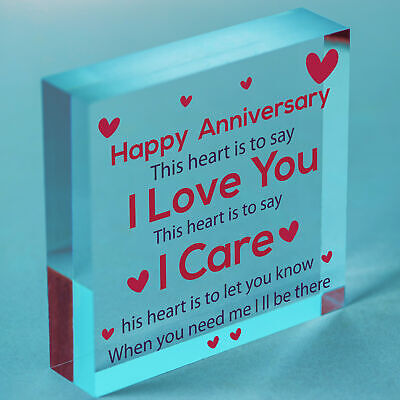 Anniversary Gift For Her Anniversary Gifts For Him Wood Heart Anniversary Cards