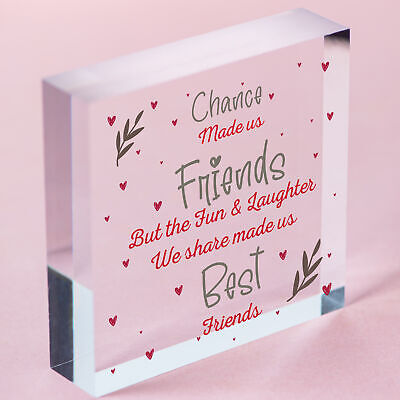 Chance Made Us Colleagues Heart Plaque Sign Friendship FRIEND Gift Thank You