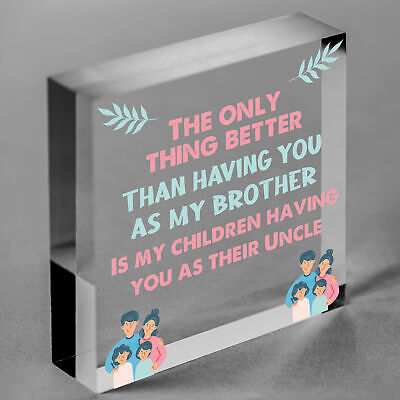 Thank You Novelty Gift For Uncle Plaque Gifts For Brother Birthday Christmas