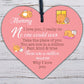 Thank You Gift For Mum Wood Heart Mum Birthday Gift From Daughter Son Keepsake