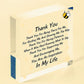 Thank You For Being There For Me Wooden Hanging Heart Love Friendship Plaque