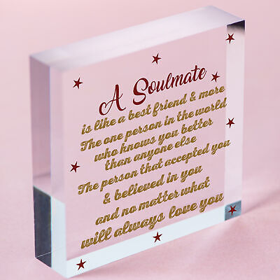 Soulmate Birthday Christmas Card Heart Anniversary Gift For Girlfriend Boyfriend