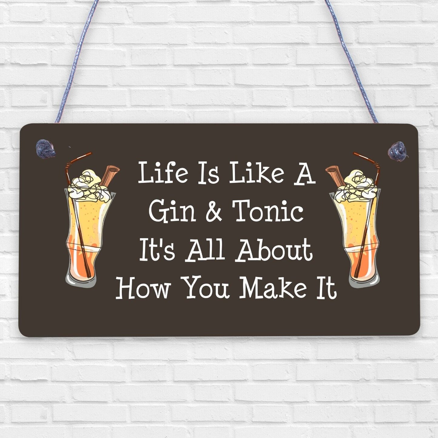 Champagne Bar Hanging Signs Gin & Tonic Pub BBQ Party Alcohol Friendship Gif