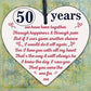 Anniversary 50th Golden Wedding Anniversary Engagement Wood Heart Plaque Gift