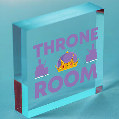 Throne Room Bathroom Toilet Door Plaque Bathroom WC Ladies Gents Sign Funny Gift