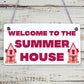 Summer House Home Decor Hanging Plaque Wooden Garden Sign Gift For Women