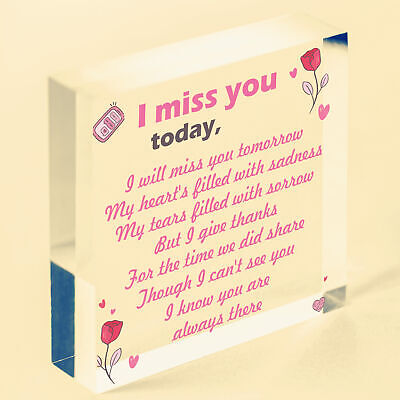 Miss You Memorial Bereavement Gifts For Mum Dad Nan Grandad Love Hanging Plaque