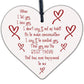 Valentines Gift For Him Her Thank You Gift Wooden Heart Anniversary Present