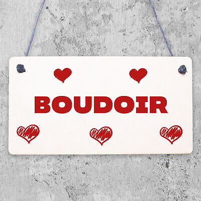 Boudoir Hanging Plaque Home Decor Bedroom Sign New Home Gift Decoration