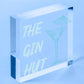 The Gin Hut Novelty Funny Home Bar Hanging Sign Garden Man Cave Decor Gifts