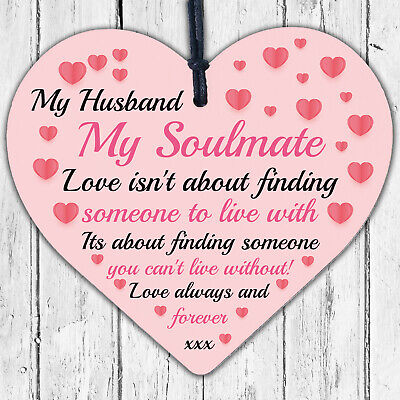 Soulmate Gift For Husband Heart Anniversary Gift For Husband Love Gift For Him