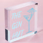 The Gin Hut Novelty Funny Home Bar Hanging Sign Garden Man Cave Decor Gifts