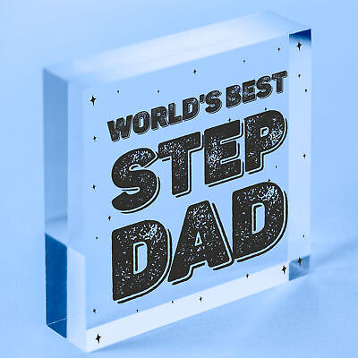 Step Dad Gifts Wooden Keyring Fathers Day Gift For Step Dad Birthday Gift