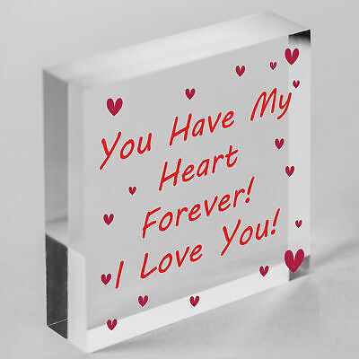 Valentines Gifts For Him Her Engraved Heart LOVE Gift For Boyfriend Husband Wife