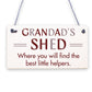 Grandad's Shed Plaque Garden Shed Summer House Sign Dad Fathers Day Gift For Him