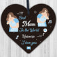 Best Mum In The Universe Birthday Mothers Day Hanging Heart Christmas Gift World