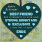 Birthday Best Friend Gift Wooden Heart Friendship Sign Thank You Keepsake Gift