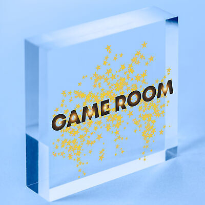 Game Room Sign Gamer Gift Boys Bedroom Decor Man Cave Games Room Sign