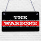 THE WARZONE Boys Gaming Bedroom Man Cave Sign Gift For Him Keepsake