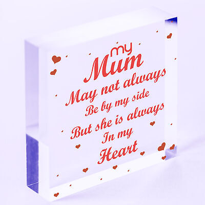 Mum Mother Memorial Plaques In Memory Wooden Heart Memorial Christmas Ornament