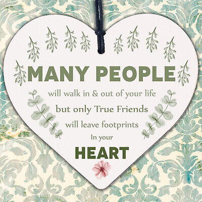 BEST FRIEND Keepsake Gift Wooden Heart Plaque Birthday Christmas Gift For Women