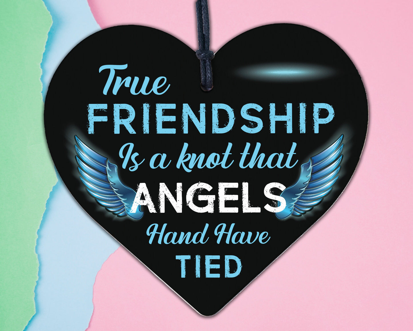 True Friendship Knot Angels Best Friend Gifts Hanging Plaque Friends Home Sign