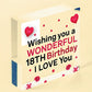 18th Birthday Wood Heart Card For Daughter Best Friend Sister Gift 18 Decoration