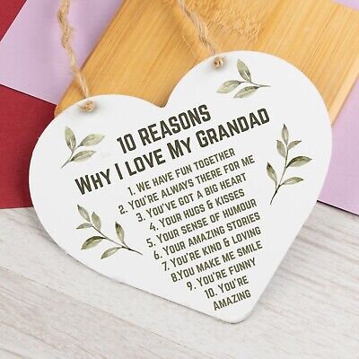 Reasons Why I Love My Grandad Fathers Day Gifts For Him Grandad Birthday Card