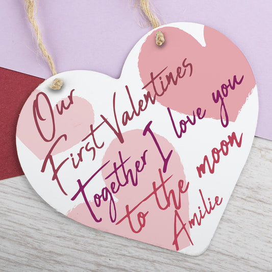 Personalised Valentines Day Hanging Sign Anniversary Gift For Him Gifts Plaque