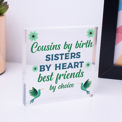 Cousin Keepsake Best Friend Sister Gift For Christmas Birthday Family Love Sign