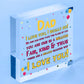 Dad Gifts From Daughter Son Novelty Fathers Day Birthday Card For Dad Wood Heart