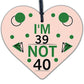 Rude 40th Birthday Decoration Wooden Heart Funny Novelty Gift For Friend Men