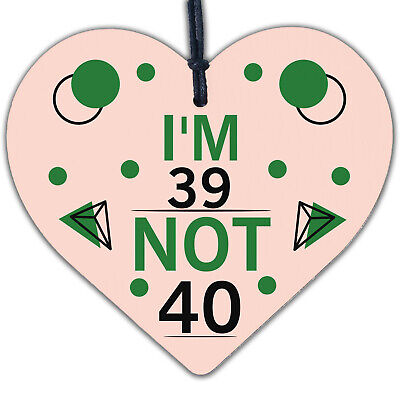 Rude 40th Birthday Decoration Wooden Heart Funny Novelty Gift For Friend Men