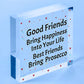 Best Friends Bring Prosecco Wooden Hanging Heart Plaque Novelty Alcohol Sign New