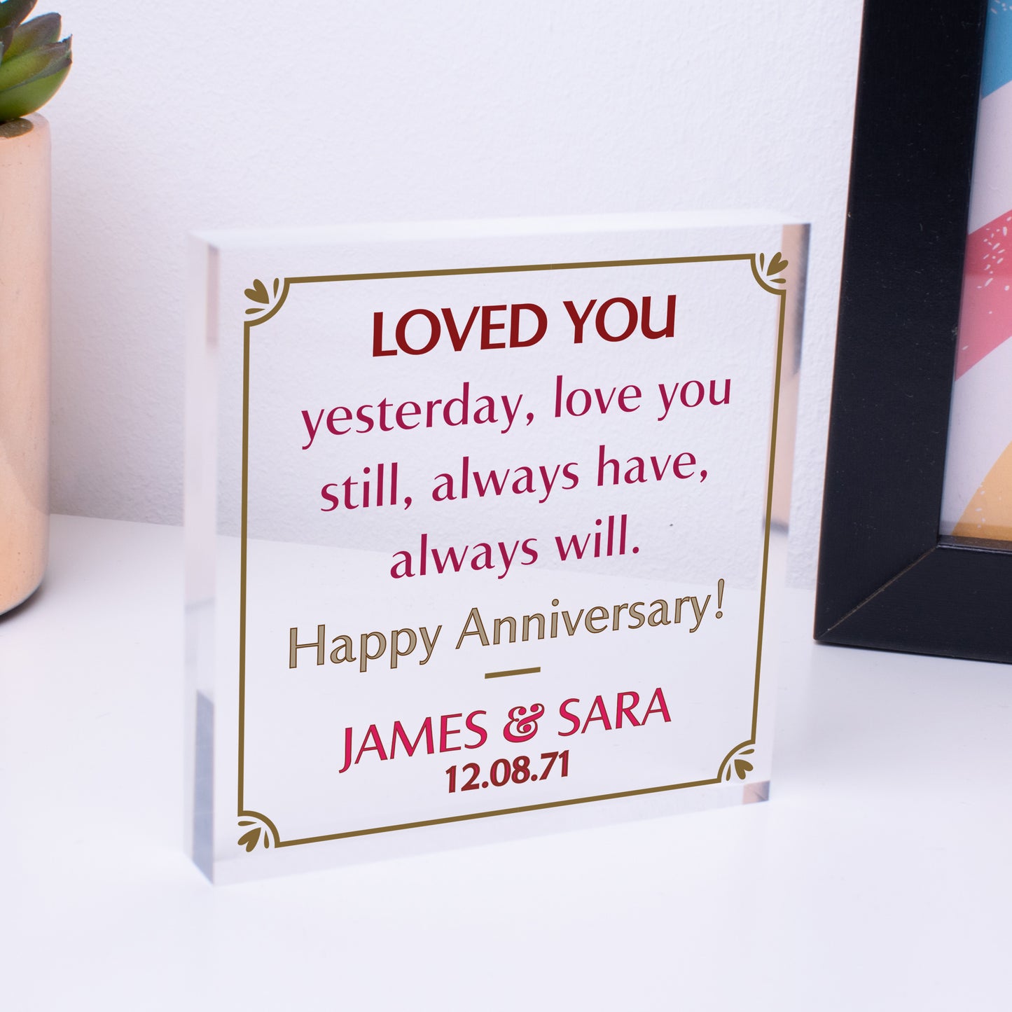 40th Wedding Personalised Anniversary Gifts Ruby Wedding Anniversary 40 Years