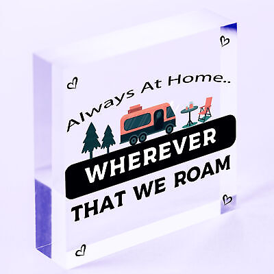 Always At Home Caravan Motorhome Camping Camper Hanging Plaque Friendship Sign