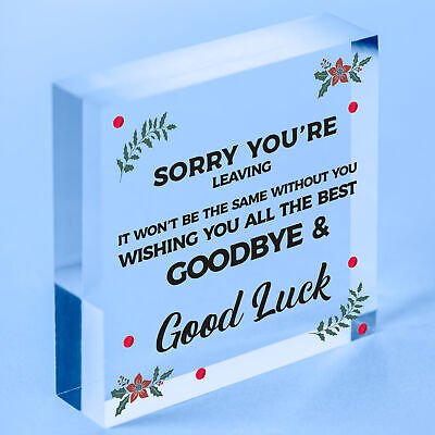 Sorry You're Leaving Wooden Hanging Heart Cute Funny Work Colleague Leaving Gift