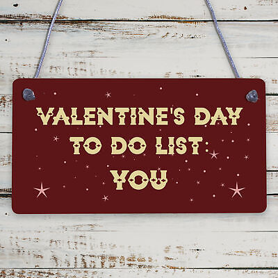 Funny Valentines Day Card For Him Her TO DO LIST Joke Husband Wife Card