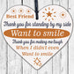 Thank You Friendship Sign Best Friend Plaque Gift Shabby Chic Wood Hanging Heart