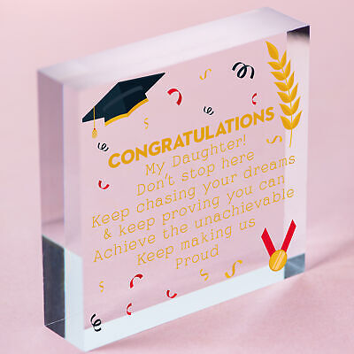 Graduation Gifts For Daughter Wooden Heart Plaque Congratulations Univerisity