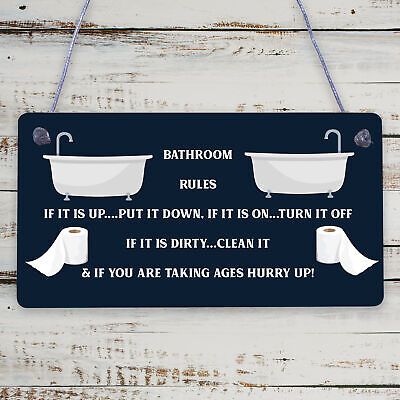 Nautical Bathroom Sign Funny Quirky Toilet Loo Door Wall Shabby Chic Plaque Gift